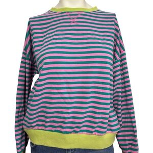 Striped crewneck sweater